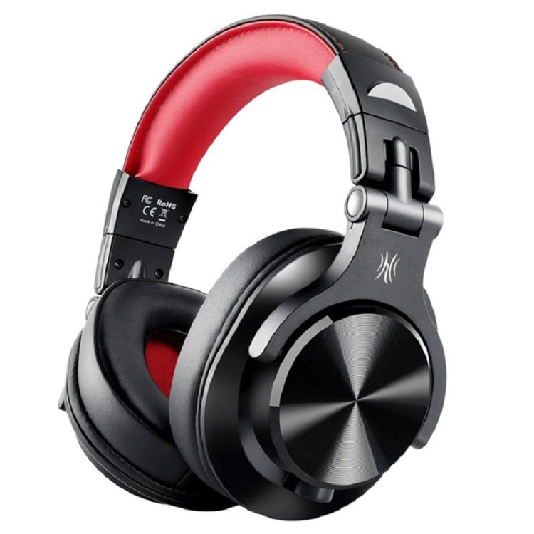OneOdio A71 Head-mounted Noise Reduction Wired Headphone with Microphone(Red Black) - free shipping - PMC Jewellery - Order now!