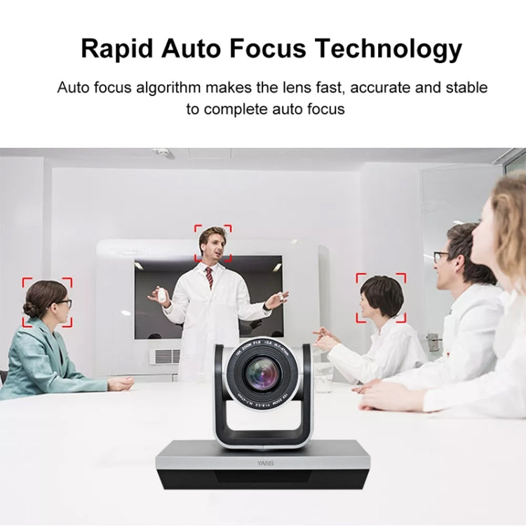 YANS YS-H20U USB HD 1080P Wide-Angle Video Conference Camera with Remote Control, US Plug(Grey) - free shipping - PMC TechLife - Order now!