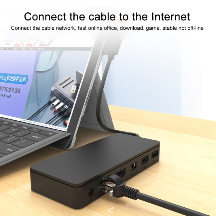 Onten OT-65002 12 in 1 Multifunctional Type-C + USB + RJ45 + HDMI Docking Station(Black) - free shipping - PMC Jewellery - Order now!
