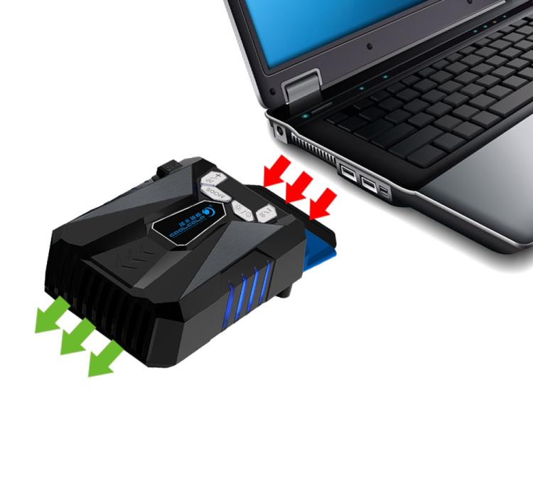 Ice Troll 5 COOLCOLD Portable Laptop Cooling Fan Air Cooler Speed Adjustable High Performance Notebook Fan Cooler Controller, AC 220V(Black) - free shipping - PMC Jewellery - Order now!