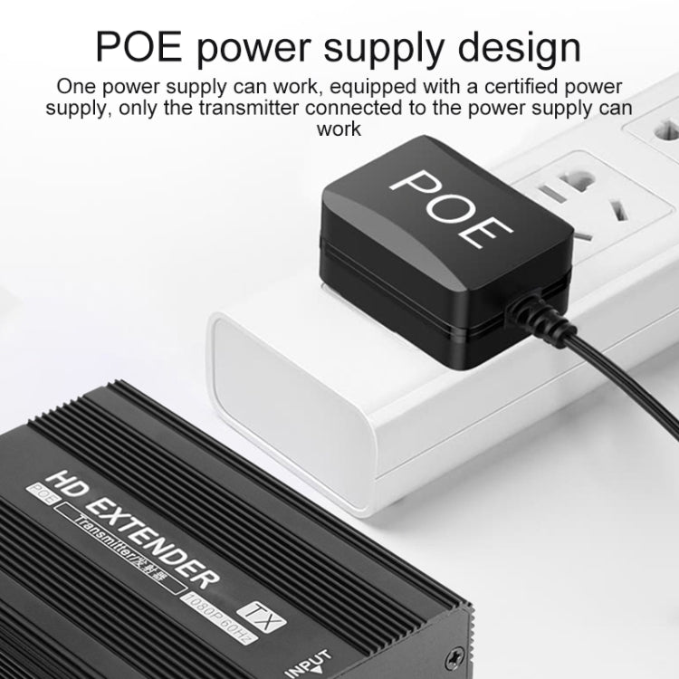 Measy ET1820 HDMI Extender Transmitter and Receiver Converter, POE Single Power Supply, Transmission Distance: 200m(EU Plug) - free shipping - PMC Jewellery - Order now!