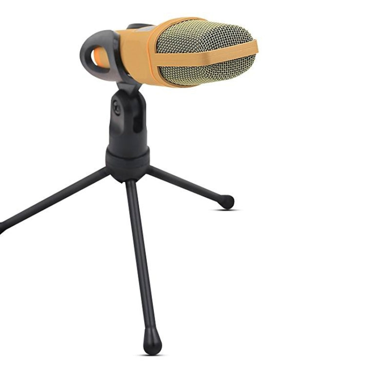 Yanmai SF666 Professional Condenser Sound Recording Microphone with Tripod Holder, Cable Length: 1.3m, Compatible with PC and Mac for Live Broadcast Show, KTV, etc.(Gold) - Microphone by Yanmai | Online Shopping South Africa | PMC TechLife | Buy Now Pay Later Mobicred