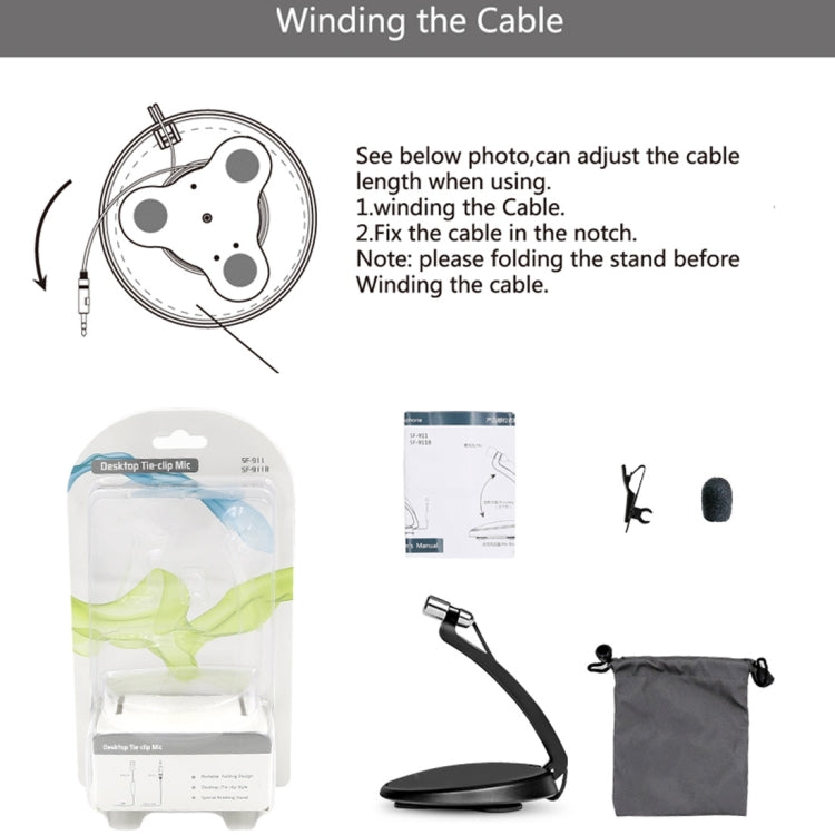 Yanmai SF-911 Professional Condenser Sound Recording 3.5mm Jack Microphone with Base Holder, Cable Length: 1.5m, Compatible with PC and Mac for Live Broadcast Show, KTV, etc.(White) - Microphone by Yanmai | Online Shopping South Africa | PMC TechLife | Buy Now Pay Later Mobicred