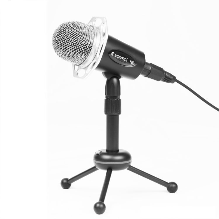 Yanmai Y20 Professional Game Condenser Microphone  with Tripod Holder, Cable Length: 1.8m, Compatible with PC and Mac for  Live Broadcast Show, KTV, etc.(Black) - Microphone by Yanmai | Online Shopping South Africa | PMC TechLife | Buy Now Pay Later Mobicred