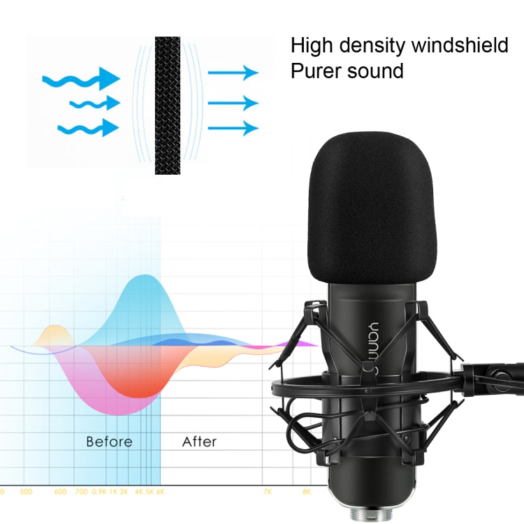 Yanmai Q8 Professional Game Condenser Sound Recording Microphone with Holder, Compatible with PC and Mac for  Live Broadcast Show, KTV, etc.(Black) - Microphone by Yanmai | Online Shopping South Africa | PMC TechLife | Buy Now Pay Later Mobicred