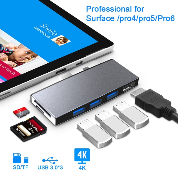 Rocketek SUR758 6 in 1 USB 3.0 / 4K HDMI / SD / TF HUB Adapter - free shipping - PMC Jewellery - Order now!