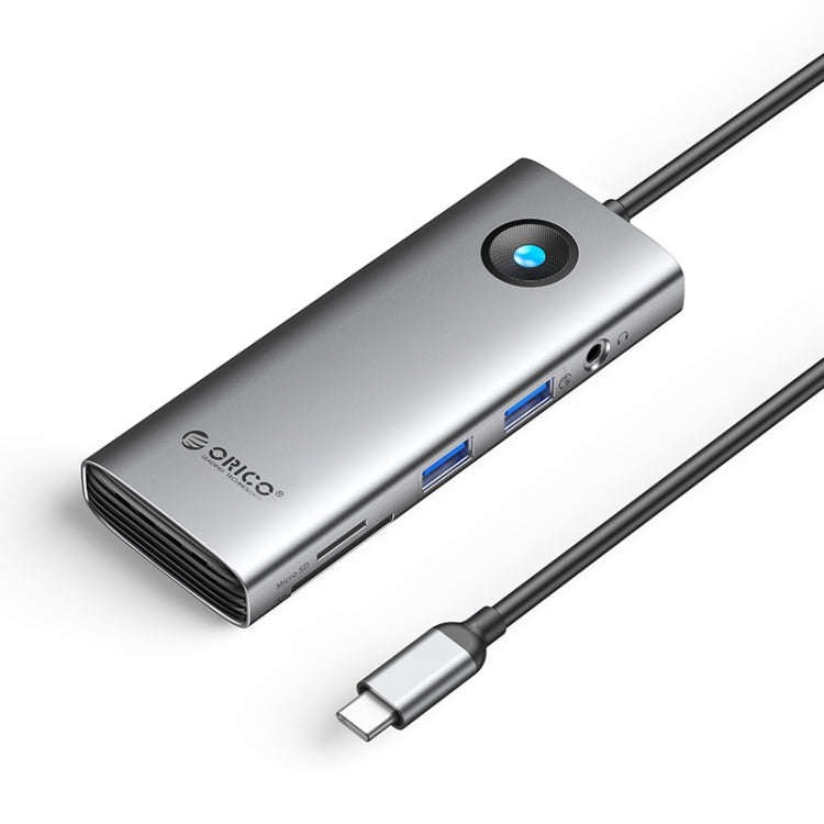 ORICO PW11-8PM Type-C / USB-C 8-in-1 5Gbps Multifunction Docking Station Card Reader (Dark Gray) - free shipping - PMC TechLife - Order now!