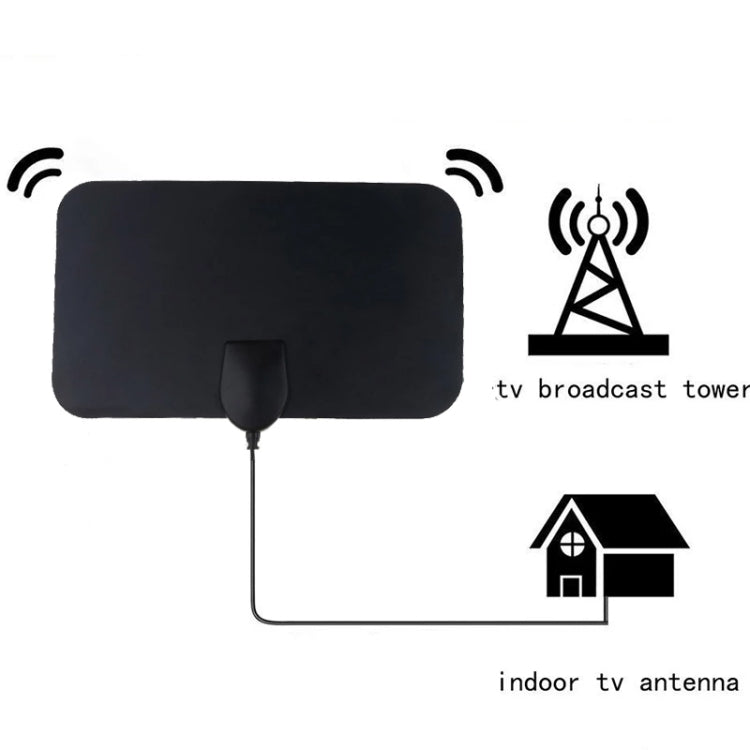 AN-1002 5dBi/25dBi Indoor HDTV Antenna with Sucker, VHF170-230/UHF470-862MHz(Black) - DVB-T & Simulation Antenna by PMC TechLife | Online Shopping South Africa | PMC TechLife | Buy Now Pay Later Mobicred