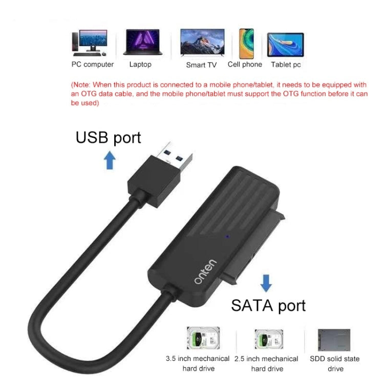 Onten US301 USB 3.0 to SATA Adapter for Universal 2.5/3.5 HDD/SSD Hard Drive Disk - free shipping - PMC Jewellery - Order now!