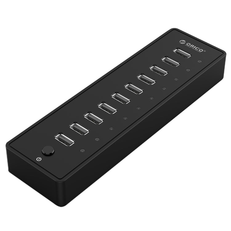 ORICO P10-U2 10 Ports USB 2.0 HUB with LED Power Indicator & 1m USB Cable(Black) - free shipping - PMC Jewellery - Order now!