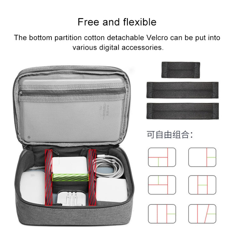 Multi-function Headphone Charger Data Cable Storage Bag, Single Layer Storage Bag, Size: 23x16x7cm(Black) - Other by PMC TechLife | Online Shopping South Africa | PMC TechLife | Buy Now Pay Later Mobicred