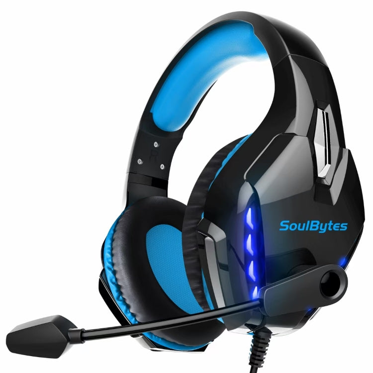 Soulbytes S11 USB + 3.5mm 4 Pin Adjustable LED Light Gaming Headset with Mic (Blue) - free shipping - PMC Jewellery - Order now!