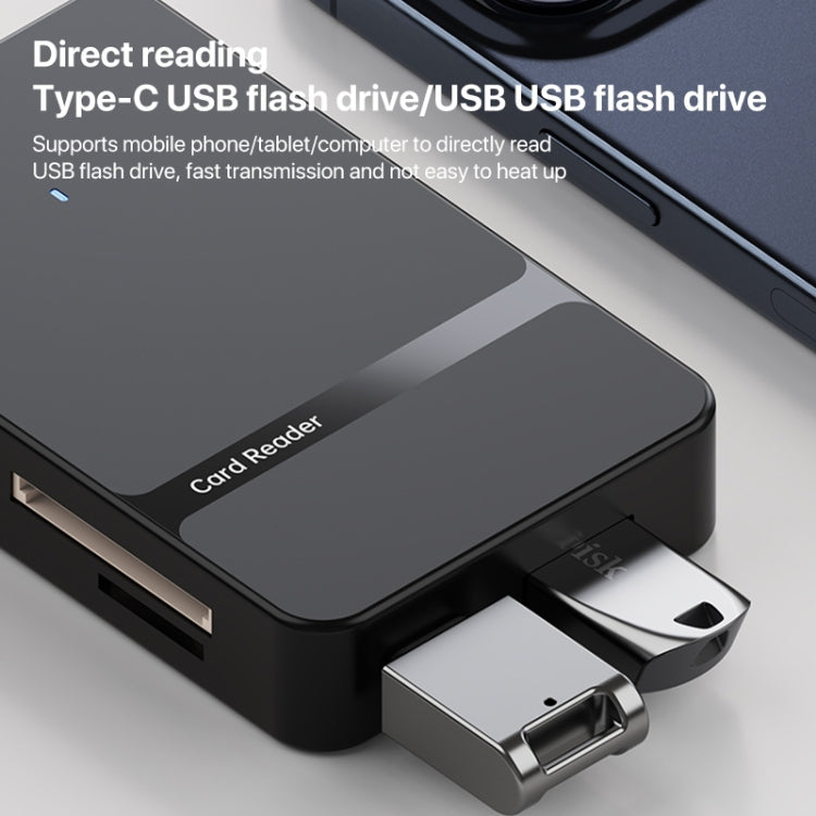 ADS-316 8 in 1 Type-C+USB Multi-function Card Reader -  by PMC Jewellery | Online Shopping South Africa | PMC Jewellery | Buy Now Pay Later Mobicred