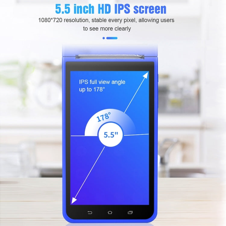 POS-6000 4G Version 1GB+8GB 58mm PDA Handheld 5.5 inch QR Code Android Smart POS Teminal Scanner Printer, US Plug - free shipping - PMC TechLife - Order now!