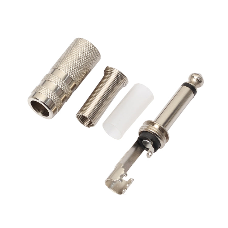 10 PCS 2 Pin 6.5mm Plug Zinc Alloy Welded Type Audio Connector 6.35 Audio Plug - Microphone Audio Cable & Connector by PMC TechLife | Online Shopping South Africa | PMC TechLife