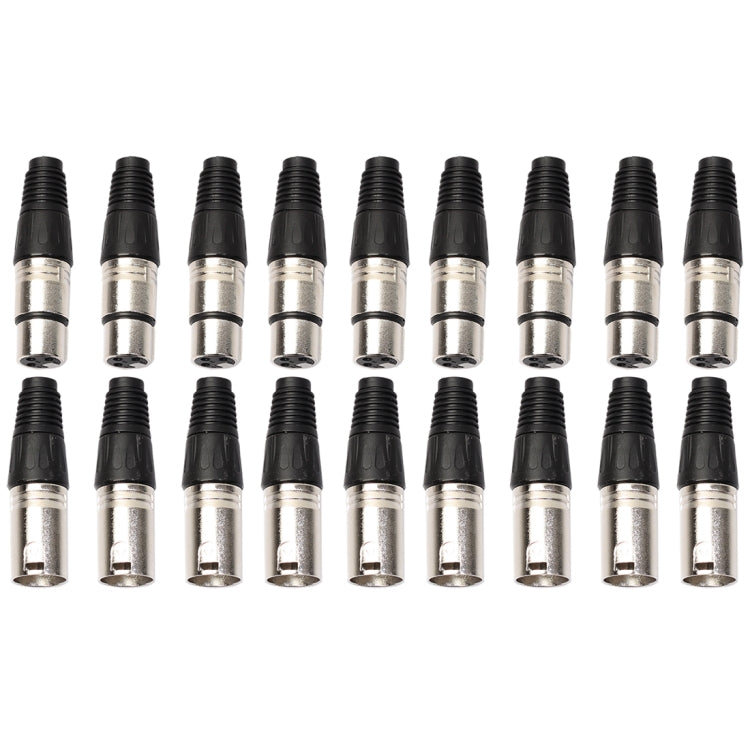 10 Pairs 3 Pin XLR Plug Male + Female Jack Mic Jack Plug Socket Connector - Microphone Audio Cable & Connector by PMC TechLife | Online Shopping South Africa | PMC TechLife | Buy Now Pay Later Mobicred