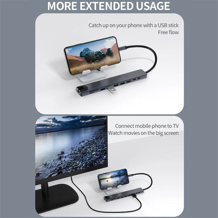 10 in 1 USB-C / Type-C Iinterface Docking Station Multi-function HUB - free shipping - PMC Jewellery - Order now!