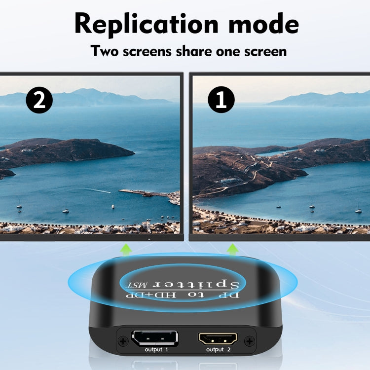 NK-W60 DP DisplayPort To HDMI, DP DisplayPort Splitter MST / SST Monitor Switcher (Black) - Switch by PMC TechLife | Online Shopping South Africa | PMC TechLife | Buy Now Pay Later Mobicred
