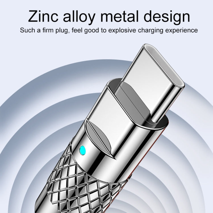 Mech Series 6A 120W USB to USB-C / Type-C Metal Plug Silicone Fast Charging Data Cable, Length: 1.2m(Yellow) - free shipping - PMC TechLife - Order now!