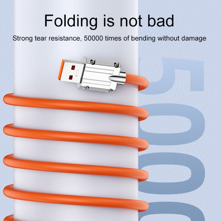 Mech Series 6A 120W USB to USB-C / Type-C Metal Plug Silicone Fast Charging Data Cable, Length: 1.2m(Yellow) - free shipping - PMC TechLife - Order now!