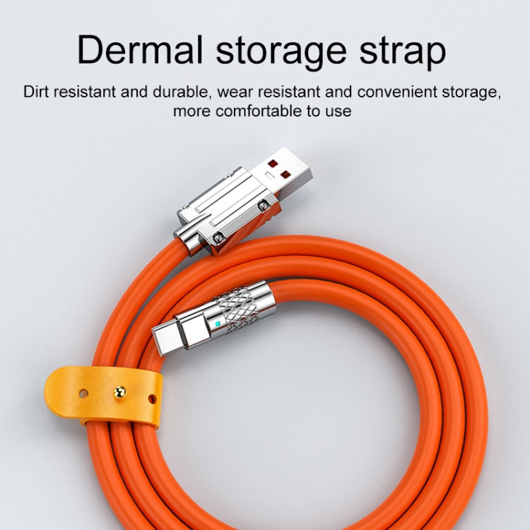 Mech Series 6A 120W USB to USB-C / Type-C Metal Plug Silicone Fast Charging Data Cable, Length: 1.2m(Yellow) - free shipping - PMC TechLife - Order now!