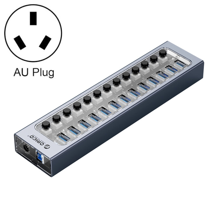 ORICO AT2U3-13AB-GY-BP 13 Ports USB 3.0 HUB with Individual Switches & Blue LED Indicator, AU Plug - free shipping - PMC Jewellery - Order now!