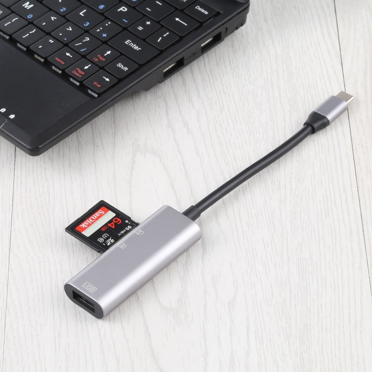 NK-3040 3 in 1 USB-C / Type-C Male to USB Female + SD / TF Card Slots Adapter SD / TF Card Reader - Card Reader by PMC TechLife | Online Shopping South Africa | PMC TechLife | Buy Now Pay Later Mobicred