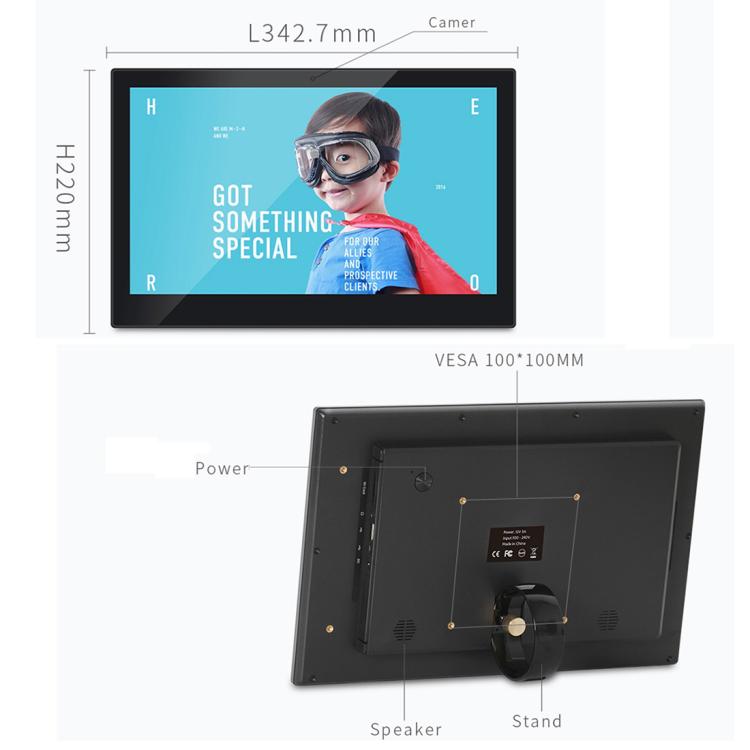 HSD-P538 14 inch IPS Touch Screen All in One PC with Holder, 4GB+32GB, Android 14 RK3576S Octa-core (Black) - free shipping - PMc TechLife - Order now!