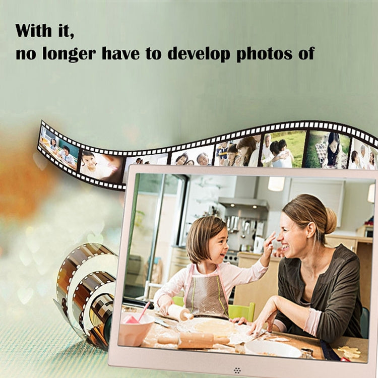 HSD1303 13.3 inch LED 1280x800 High Resolution Display Digital Photo Frame with Holder and Remote Control, Support SD / MMC / MS Card / USB Port, EU Plug(Silver) - 11-15 inch by PMC TechLife | Online Shopping South Africa | PMC TechLife | Buy Now Pay Later Mobicred