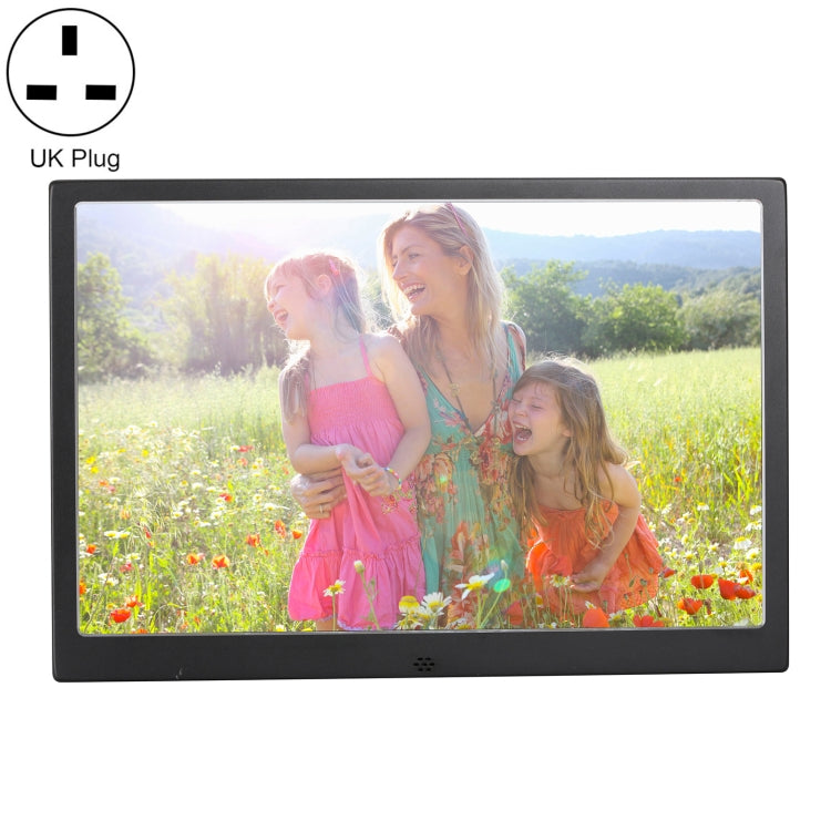 HSD1504 15.4 inch LED 1280x800 High Resolution Display Digital Photo Frame with Holder and Remote Control, Support SD / MMC / MS Card / USB Port, UK Plug(Black) - 15 inch Above by PMC TechLife | Online Shopping South Africa | PMC TechLife | Buy Now Pay Later Mobicred