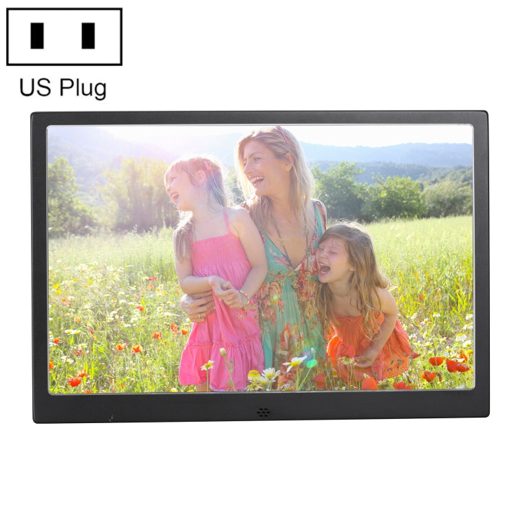 HSD1504 15.4 inch LED 1280x800 High Resolution Display Digital Photo Frame with Holder and Remote Control, Support SD / MMC / MS Card / USB Port, US Plug(Black) - 15 inch Above by PMC TechLife | Online Shopping South Africa | PMC TechLife | Buy Now Pay Later Mobicred