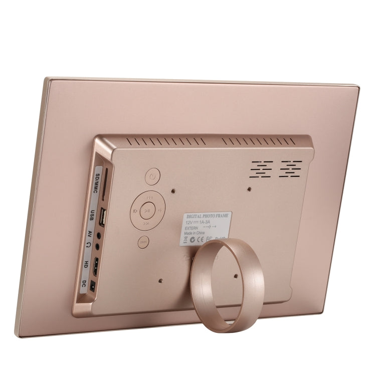HSD1504 15.4 inch LED 1280x800 High Resolution Display Digital Photo Frame with Holder and Remote Control, Support SD / MMC / MS Card / USB Port, US Plug(Gold) - 15 inch Above by PMC TechLife | Online Shopping South Africa | PMC TechLife | Buy Now Pay Later Mobicred