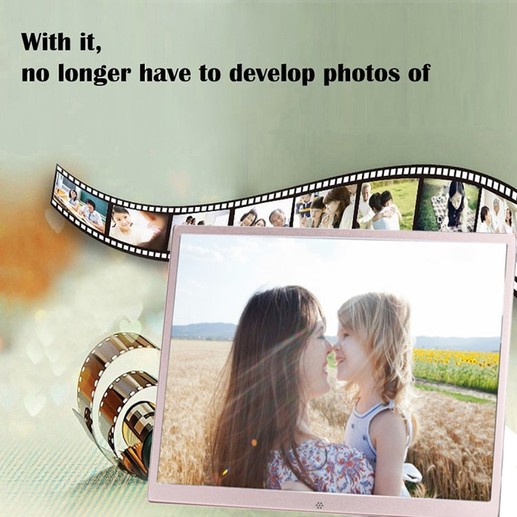 HSD1707 17 inch LED 1440X900 High Resolution Display Digital Photo Frame with Holder and Remote Control, Support SD / MMC / MS Card / USB Port, US Plug(Gold) - 15 inch Above by PMC TechLife | Online Shopping South Africa | PMC TechLife | Buy Now Pay Later Mobicred