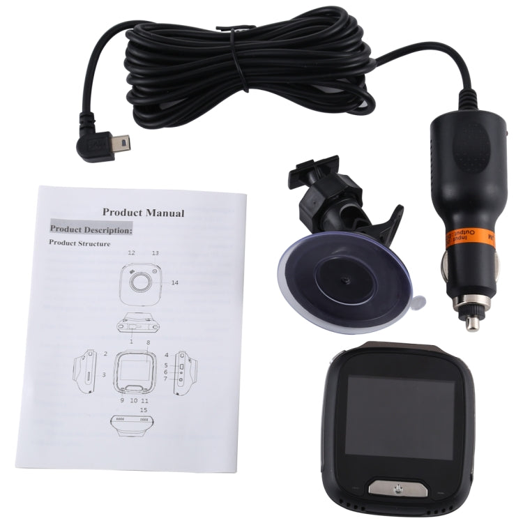 Mini Car DVR Camera Recorder 2.0 inch LCD Screen HD 1080P 170 Degrees Wide Angle Viewing, Support Motion Detection / Infrared Night Vision / TF Card / Mic(Black) - Car DVRs by PMC TechLife | Online Shopping South Africa | PMC TechLife | Buy Now Pay Later Mobicred