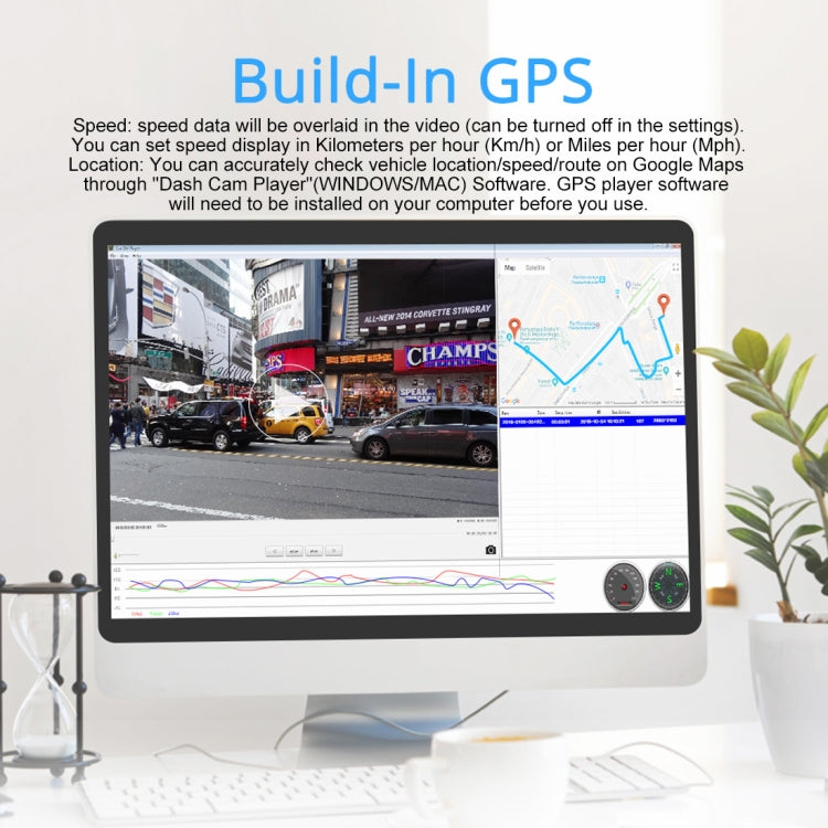 GS63H Car DVR Camera 2.4 inch LCD Screen HD 2880 x 2160P 150 Degree Wide Angle Viewing, Support Motion Detection / TF Card / G-Sensor / GPS / WiFi / HDMI(Black) - free shipping - PMC TechLife - Order now!