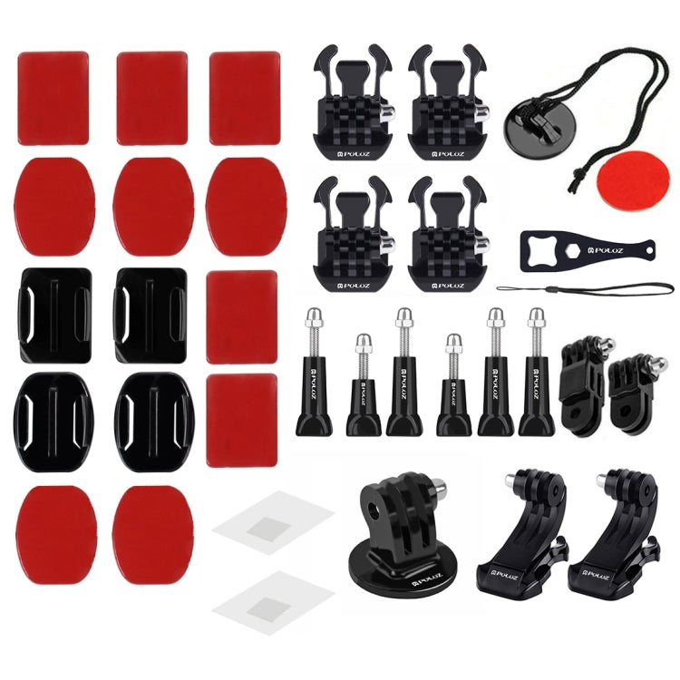 PULUZ 45 in 1 Accessories Ultimate Combo Kits with EVA Case (Chest Strap + Suction Cup Mount + 3-Way Pivot Arms + J-Hook Buckle + Wrist Strap + Helmet Strap + Surface Mounts + Tripod Adapter + Storage ...  for GoPro, Insta360, DJI and Other Action Cameras - free shipping - PMC TechLife - Order now!
