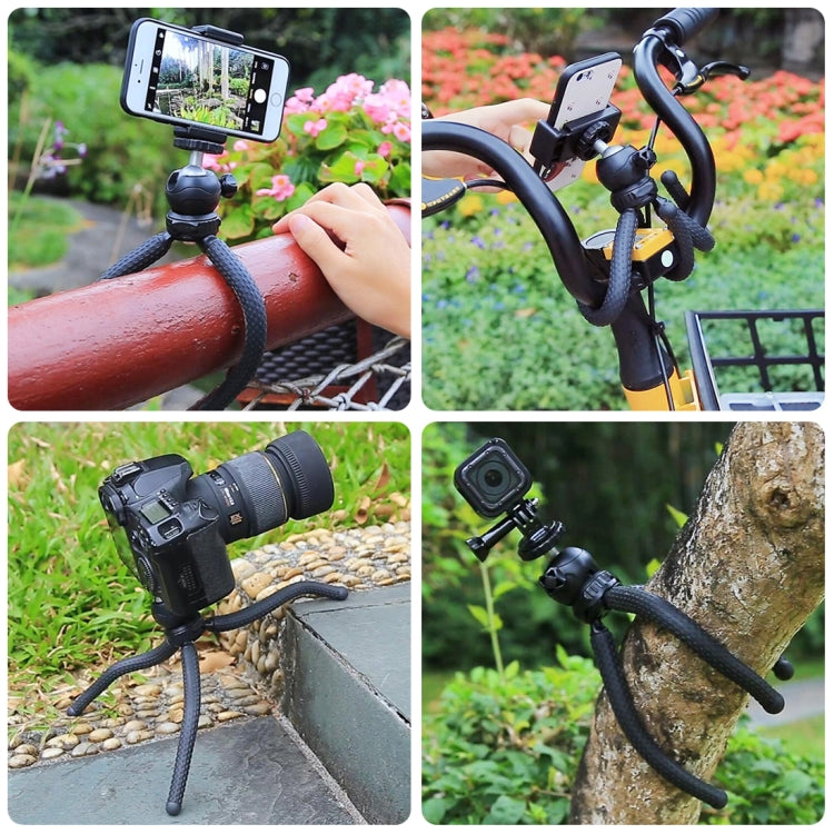 PULUZ Mini Octopus Flexible Tripod Holder with Ball Head & Phone Clamp + Tripod Mount Adapter & Long Screw for SLR Cameras, GoPro, Cellphone, Size: 25cmx4.5cm - Portable Mini Tripod by PULUZ | Online Shopping South Africa | PMC TechLife | Buy Now Pay Later Mobicred