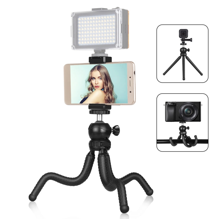 PULUZ Mini Octopus Flexible Tripod Holder with Ball Head & Phone Clamp + Tripod Mount Adapter & Long Screw for SLR Cameras, GoPro, Cellphone, Size: 25cmx4.5cm - Portable Mini Tripod by PULUZ | Online Shopping South Africa | PMC TechLife | Buy Now Pay Later Mobicred