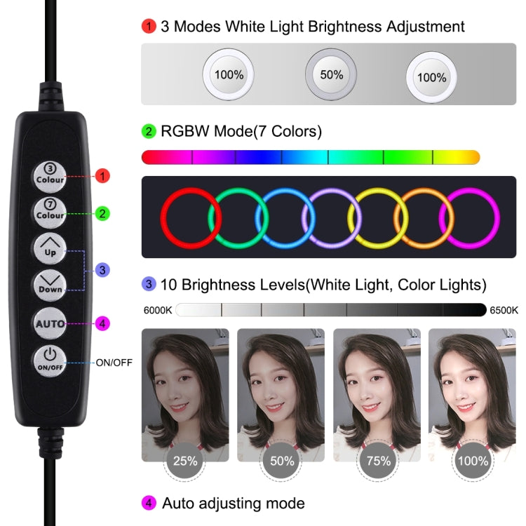 PULUZ 4 in 1 Vlogging Live Broadcast Smartphone Video Rig + 4.7 inch 12cm RGBW Ring LED Selfie Light + Microphone + Pocket Tripod Mount Kits with Cold Shoe Tripod Head(Blue) - free shipping - PMC TechLife - Order now!