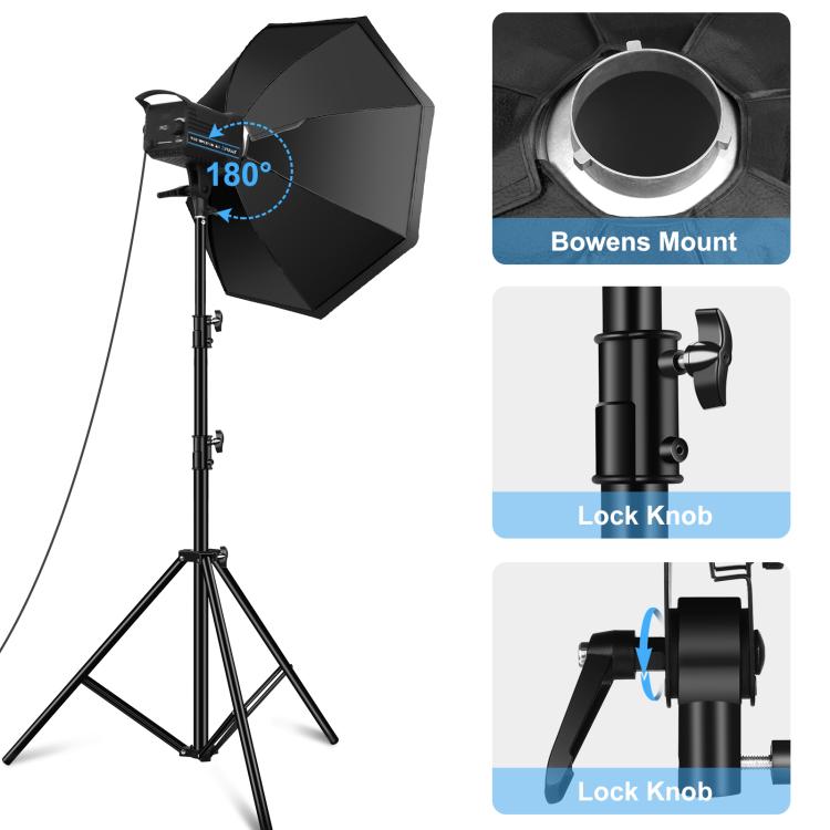 PULUZ 120W Photo Studio Strobe Flash Light Kit with Softbox Reflector & Tripod(UK Plug) - free shipping - PMC TechLife - Order now!