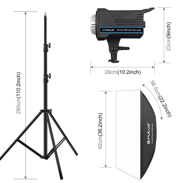 PULUZ 120W Photo Studio Strobe Flash Light Kit with Softbox Reflector & Tripod(UK Plug) - free shipping - PMC TechLife - Order now!