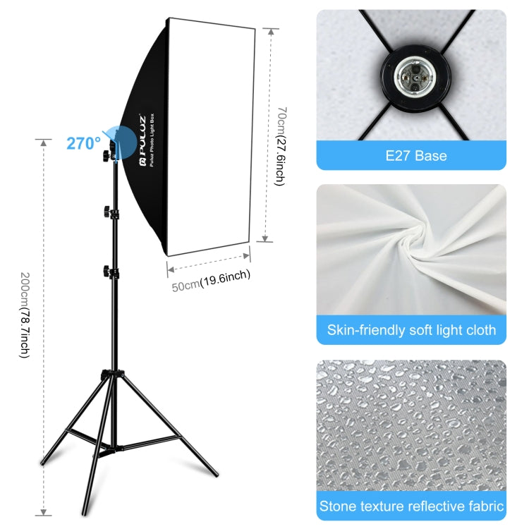 PULUZ LED Light Studio Softbox Photography Kit with Background & Reflective & Tripod Mount & Sandbags(EU Plug) - free shipping - PMC TechLife - Order now!