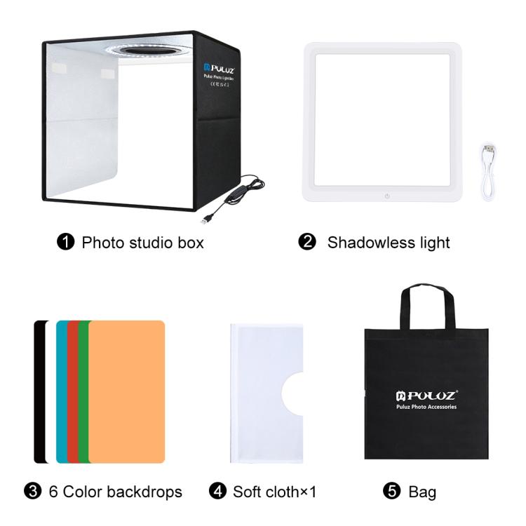 PULUZ 30cm Folding Ring Light Photo Lighting Studio Shooting Tent Box with Shadowless Light Panel -  by PULUZ | Online Shopping South Africa | PMC TechLife | Buy Now Pay Later Mobicred