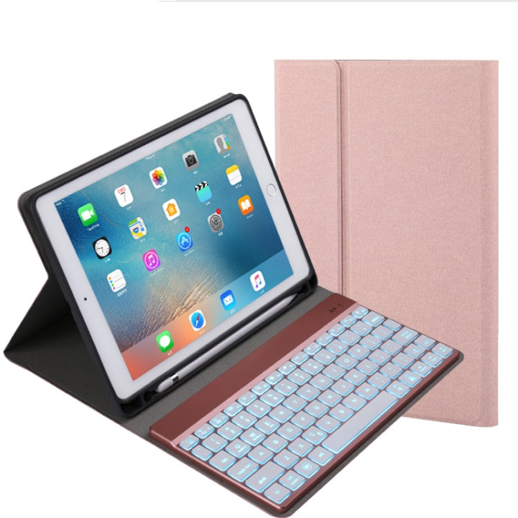 508A Detachable Bluetooth Keyboard + Horizontal Flip Leather Tablet Case with Holder & Colorful Backlight for iPad Pro 9.7 inch, iPad Air, iPad Air 2, iPad 9.7 inch (2017), iPad 9.7 inch (2018)(Champagne Gold) - For iPad Pro by PMC TechLife | Online Shopping South Africa | PMC TechLife