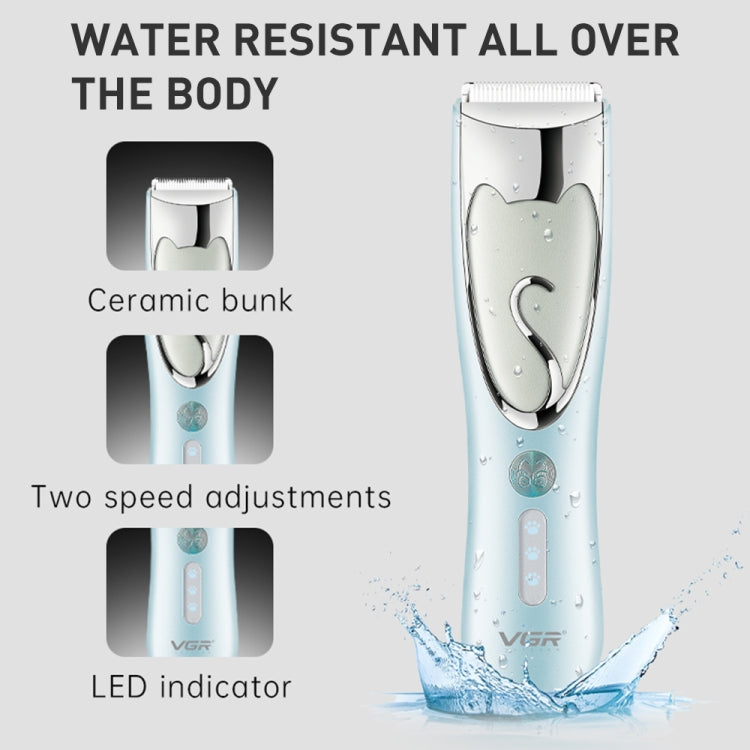VGR V-203 Professional Pet Barber Electric Hair Clipper (Blue) - Electric Clipper by VGR | Online Shopping South Africa | PMC TechLife | Buy Now Pay Later Mobicred