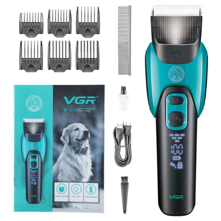 VGR V-208 Professional Pet Barber Electric Hair Clipper (Blue) - Electric Clipper by VGR | Online Shopping South Africa | PMC TechLife