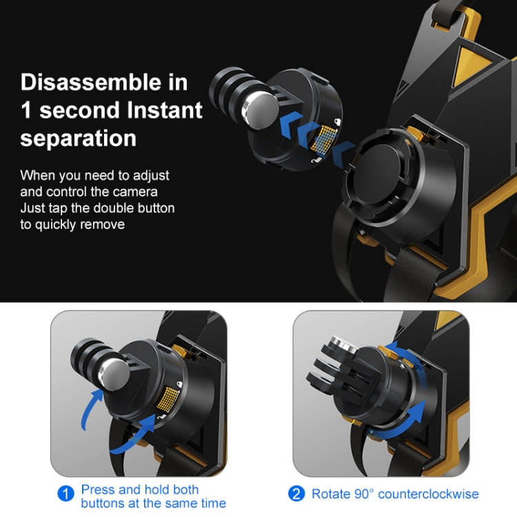 PULUZ Magnetic Quick Release Motorcycle Helmet Chin Strap Mount (Black) - Helmet Mount by PULUZ | Online Shopping South Africa | PMC TechLife | Buy Now Pay Later Mobicred