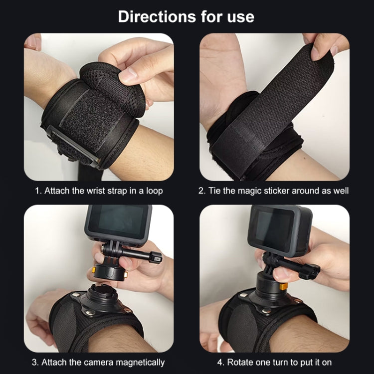 PULUZ Magnetic Quick-release Wrist Strap Harness Belt (Black) - Wrist Strap by PULUZ | Online Shopping South Africa | PMC TechLife | Buy Now Pay Later Mobicred