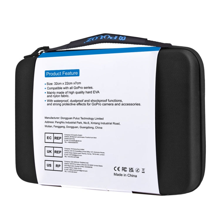 PULUZ Waterproof Carrying and Travel Case for GoPro, Insta360, DJI and Other Action Cameras Accessories, Large Size: 32cm x 22cm x 7cm - Carry Cases by PULUZ | Online Shopping South Africa | PMC TechLife | Buy Now Pay Later Mobicred