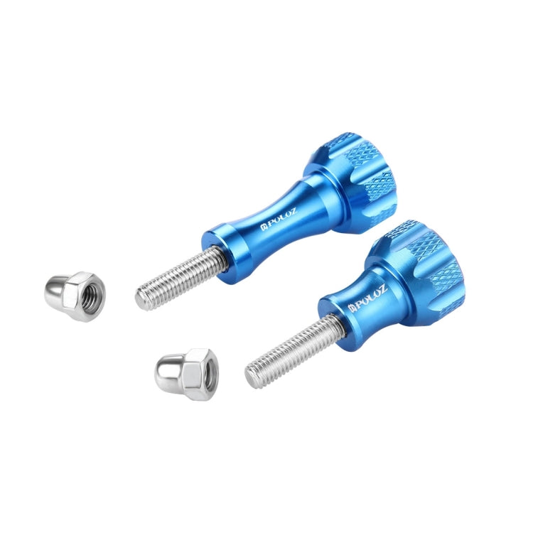 PULUZ CNC Aluminum Thumb Knob Stainless Bolt Nut Screw Set for GoPro Hero12 Black / Hero11 /10 /9 /8 /7 /6 /5, Insta360 Ace / Ace Pro, DJI Osmo Action 4 and Other Action Cameras(Blue) - free shipping - PMC TechLife - Order now!